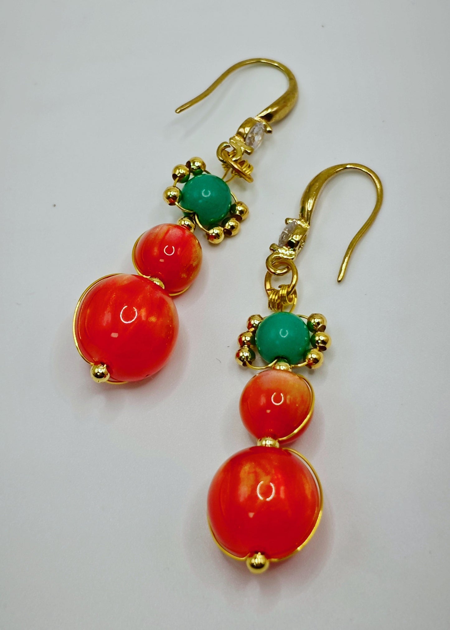 Classy Orange Acrylic Style Drop Earrings