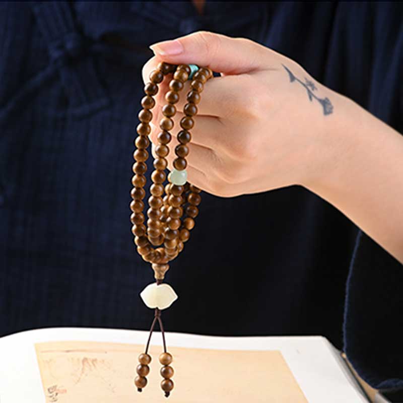 6mm Rosewood Protection Calm Bracelet Mala