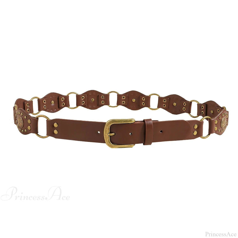 Seasoning Female Gothic Rivet Slim-fit Belt
