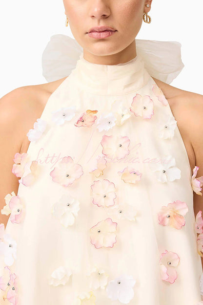 Sweet Embellished Sleeveless Mini Dress