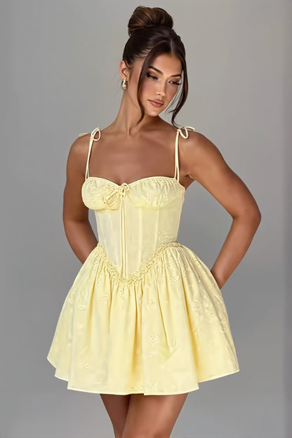 Backless Lace Up Cami Bodycon Mini Dress