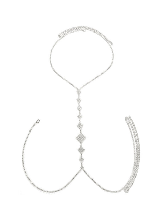 Rhinestone Rhombus Body Chain Accessories