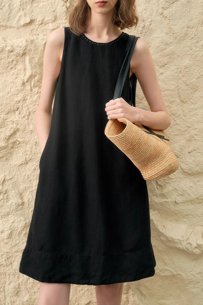 Tencel Linen Midi Dress