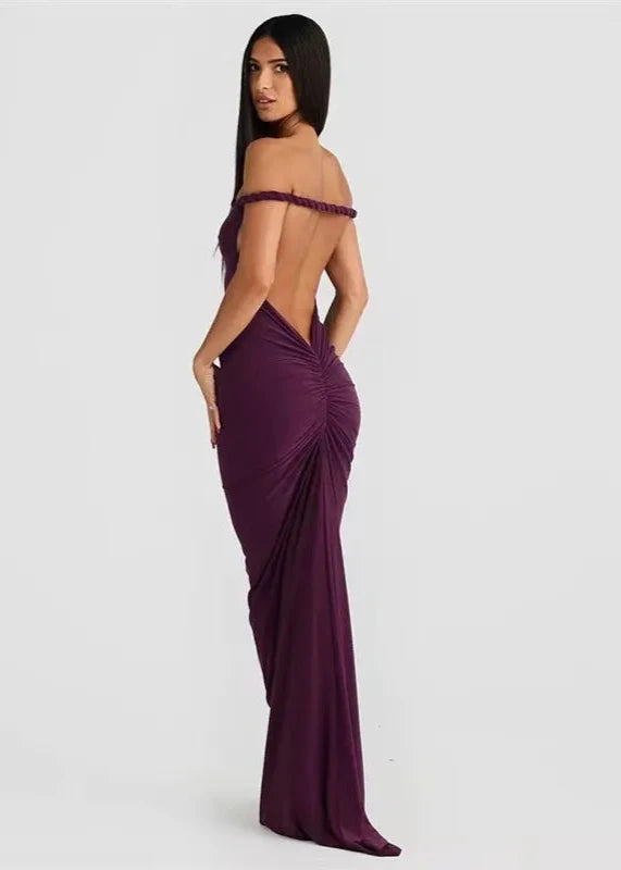 Backless Sling Slim-fit Long Dress