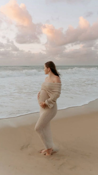 Nayara | Maternity Off Shoulder Maxi Dress