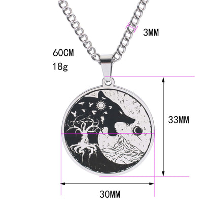 The Wolf Howling at the Moon Necklace