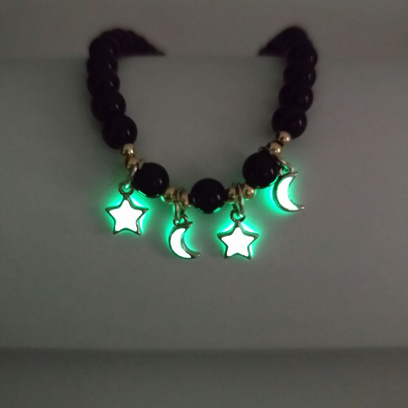Luminous Lotus Energy Bracelet - Glow-in-the-dark Natural Stone Healing