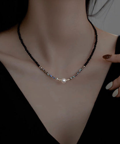 Black Pearl Crystal Necklace