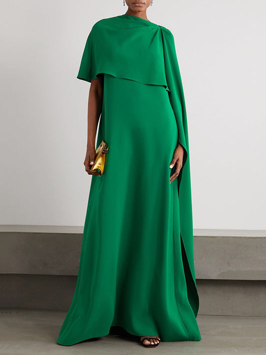 Loose Asymmetric Color Maxi Dresses