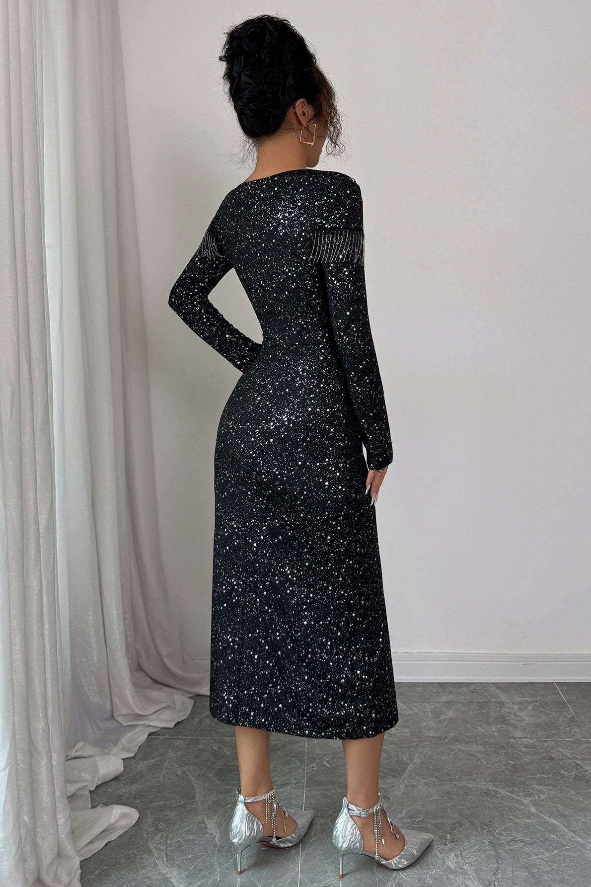 Long Sleeve Bodycon Midi Dress