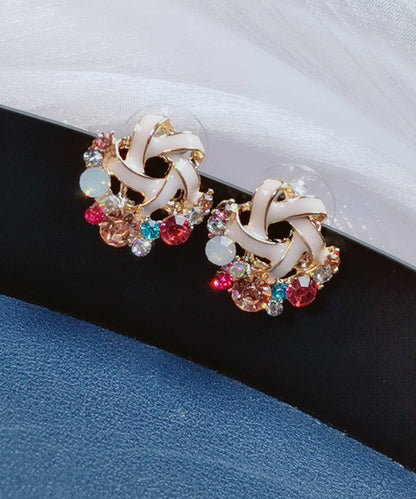 Rainbow Overgild Zircon Stud Earrings
