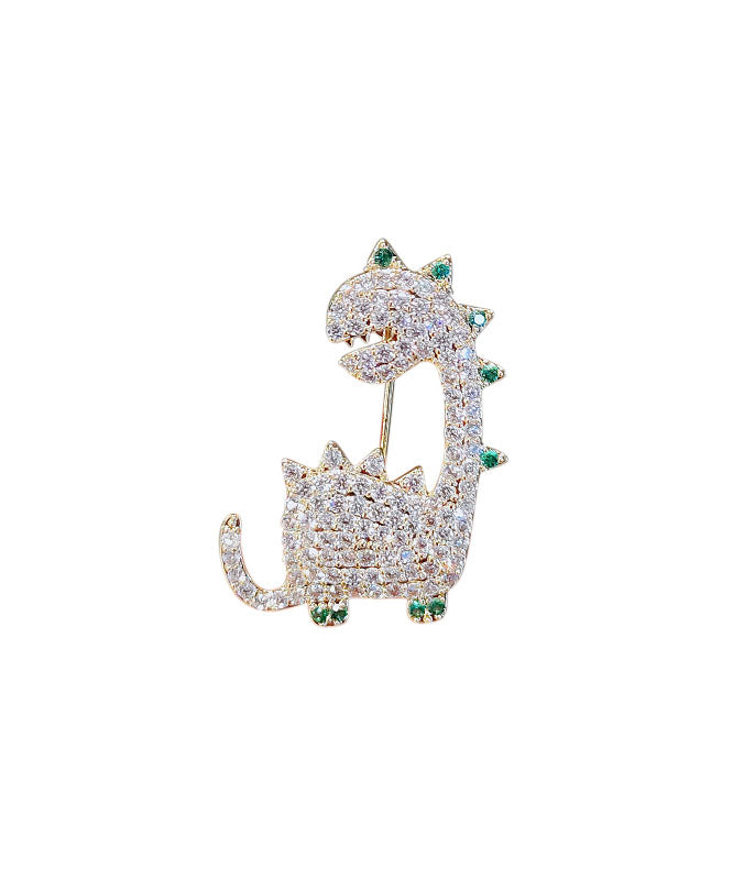 Silk Alloy Zircon Dinosaur Brooches