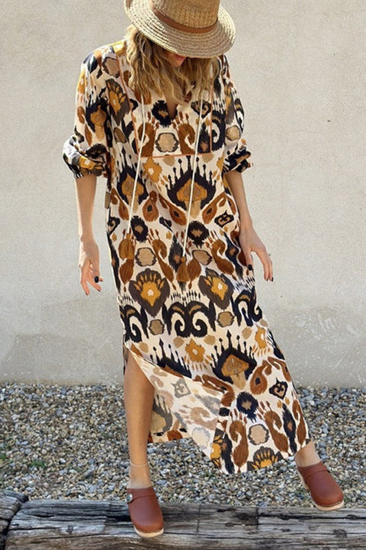 Jaya Loose Hem Slit Maxi Dress