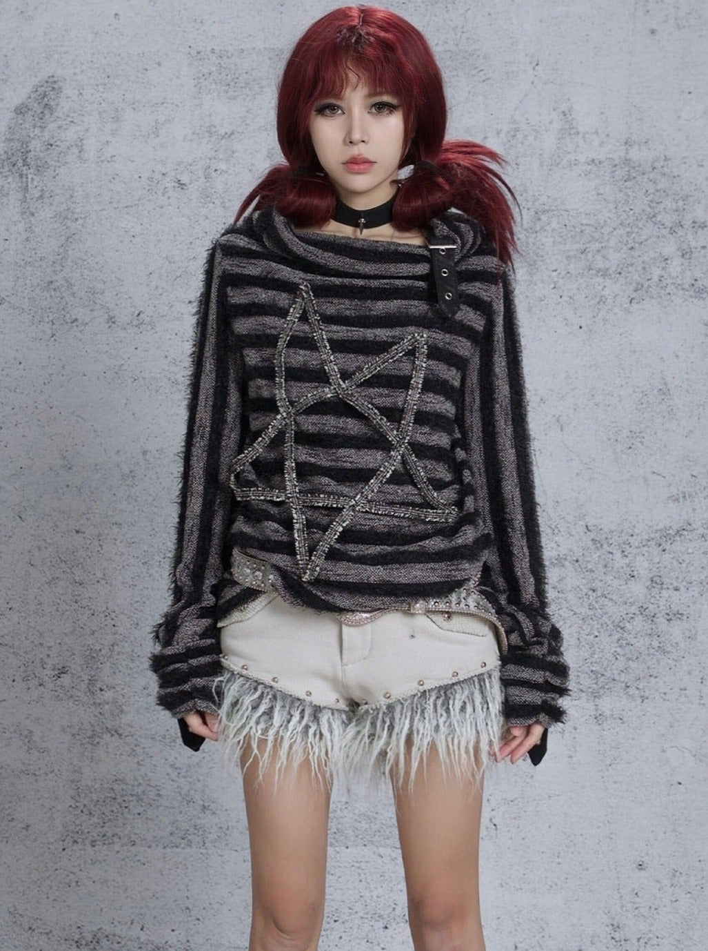 Ariadnaw Feather-trim Denim Shorts - Off-white ()