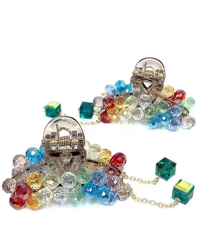 Rainbow Acrylic Crystal Tassel a Pair Hairpin