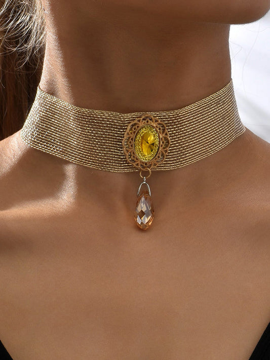 Geometric Hollow Shiny Split-joint Dainty Necklace Necklaces Accessories
