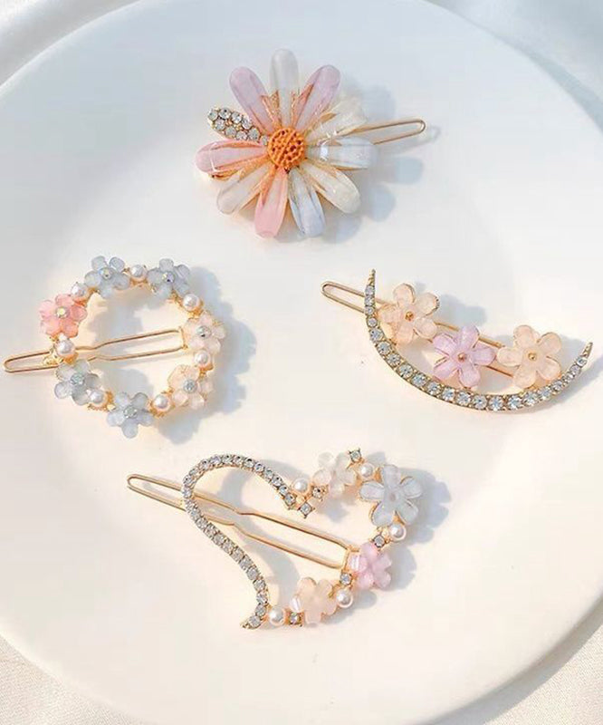 Modern Alloy Zircon Four-piece Set Hairpin