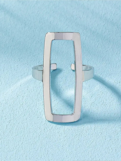 Adjustable Geometric Hollow Rings Accessories