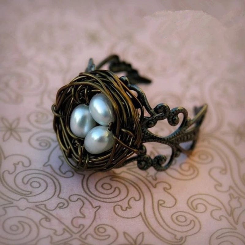 Bird Eggs in the Nest Ring