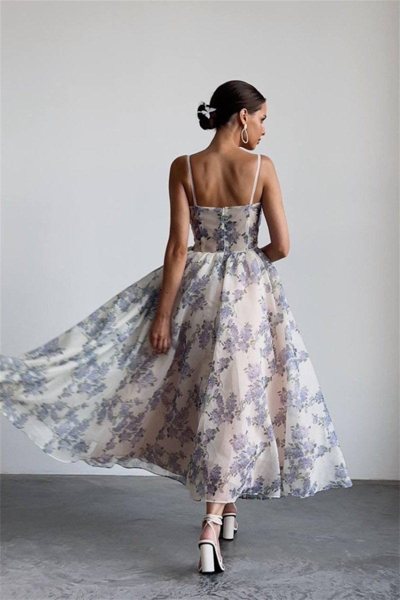Ella Printed Chiffon Midi Dress