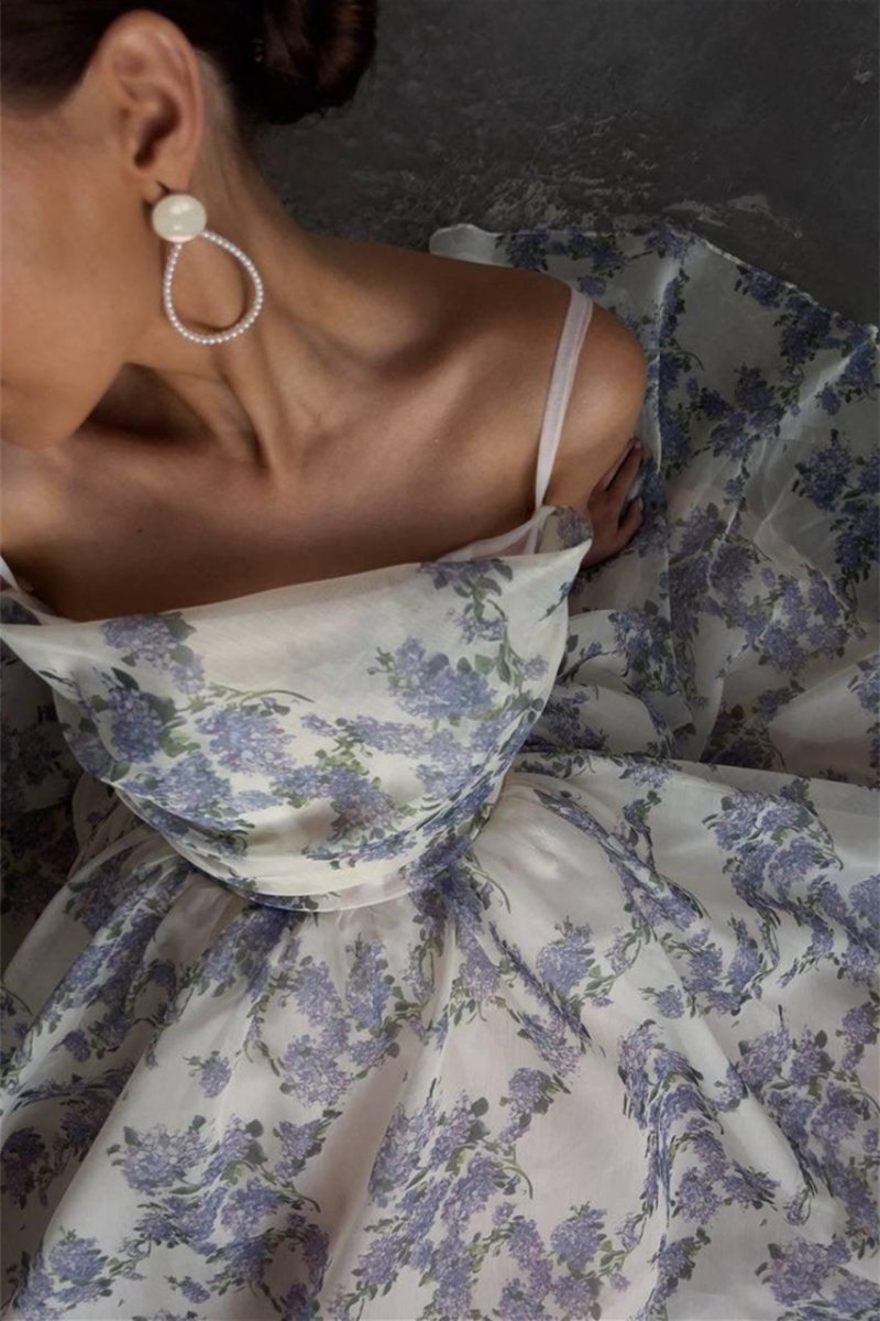 Ella Printed Chiffon Midi Dress
