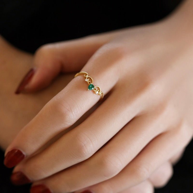 Emerald Flourish Ring