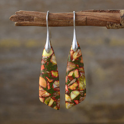 Emperor Stone Earrings for Balance and Serenity