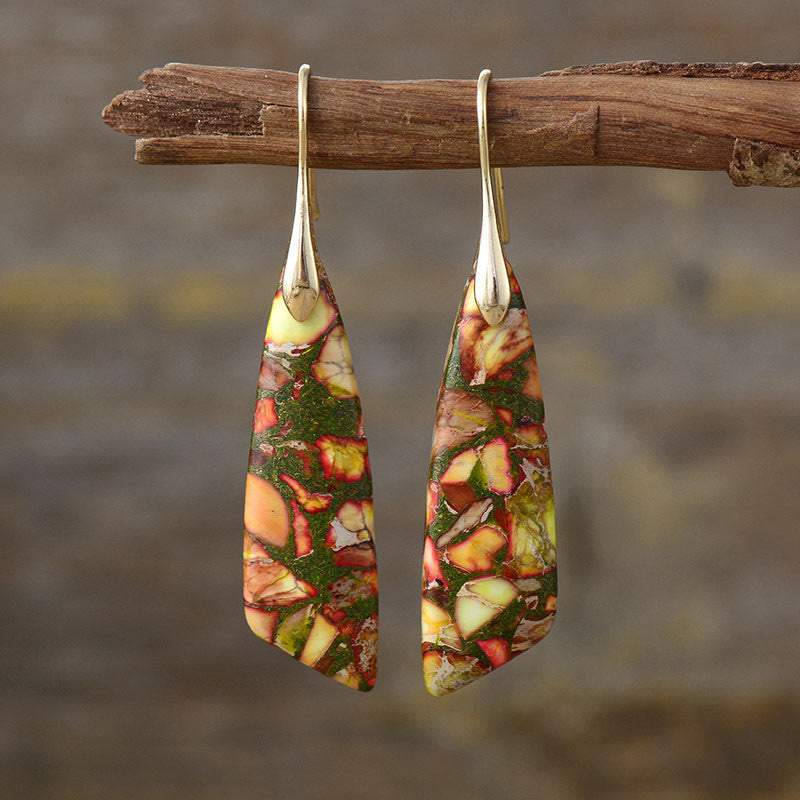 Emperor Stone Earrings for Balance and Serenity