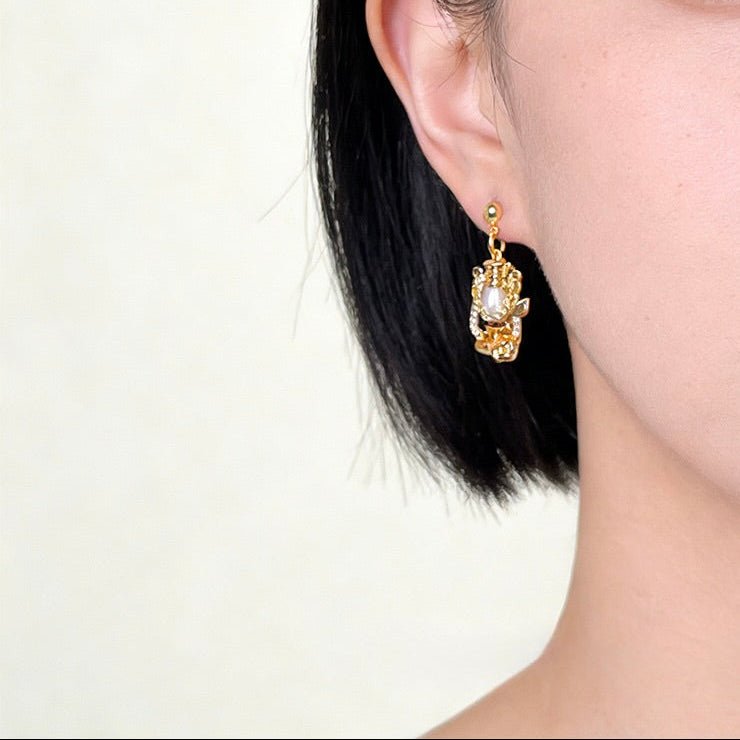 Enchanted Rose Lantern Earrings