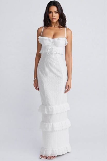 Imani Embroidered Sleeveless Midi Dress