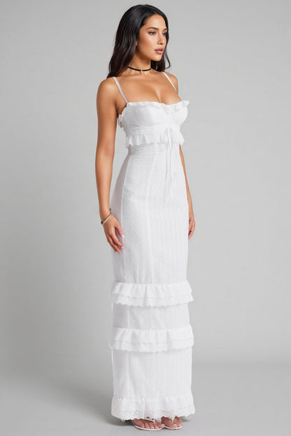 Imani Embroidered Sleeveless Midi Dress