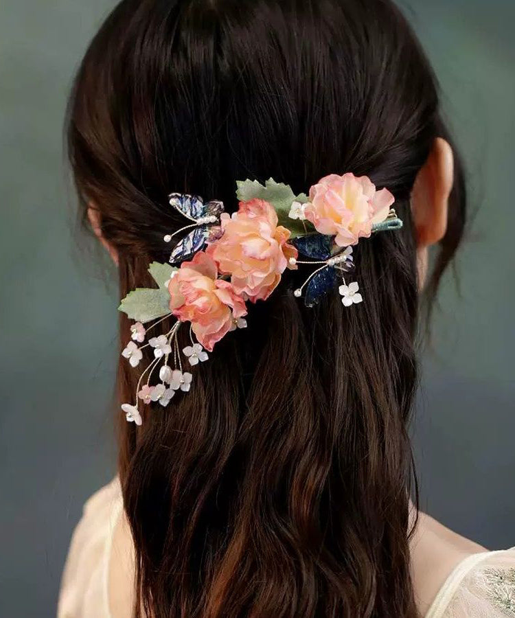Chinese Style Multicolor Alloy Butterfly Hairpin