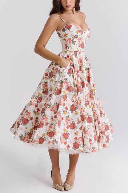 Love Is Love Print Halter Mesh Double Hem Midi Mini Dress