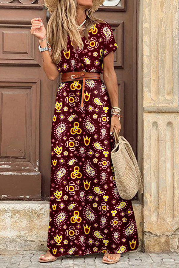 Style Sleeveless Print Maxi Dress