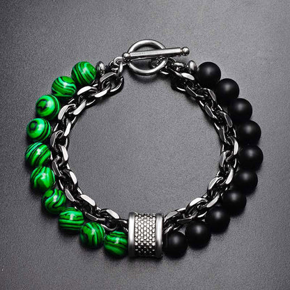 Buddha Stones Natural Tiger Eye Lazurite Lapis Lazuli Protection Bracelet