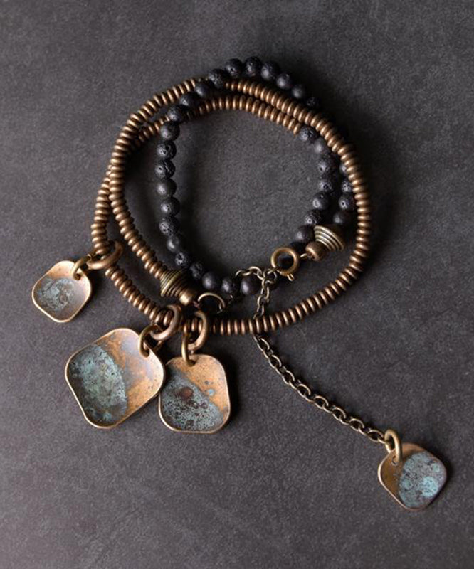 Retro Copper Beading Same Gender Design Charm Bracelet