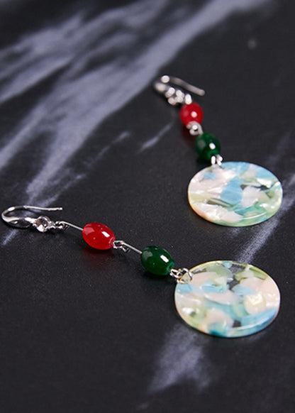 Turquoise Collocation Coral Acrylic Drop Earrings
