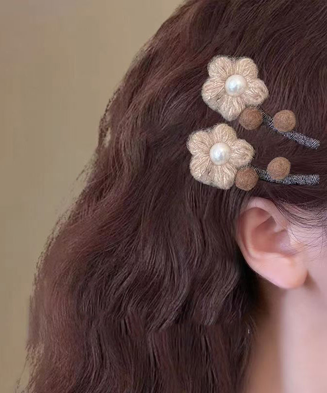 Handmade Resin Fuzzy Fur Fluffy Hairpin