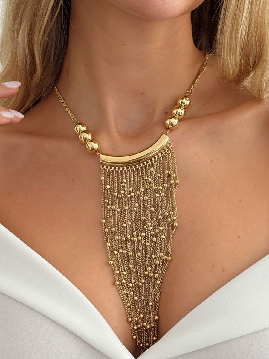 Geometric Tasseled Necklaces Accessories