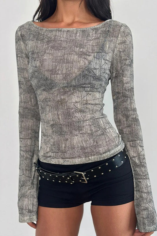 Animal Print Lightweight Loose T-shirt Blouse