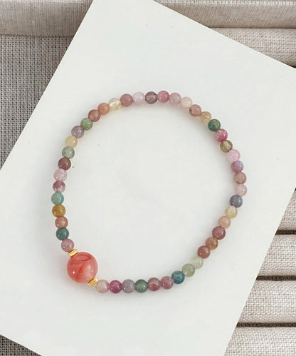 Rainbow Hand Woven Beading Chain Bracelet