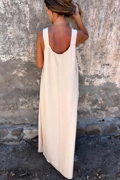 Embellished Sleeveless Loose Maxi Dress