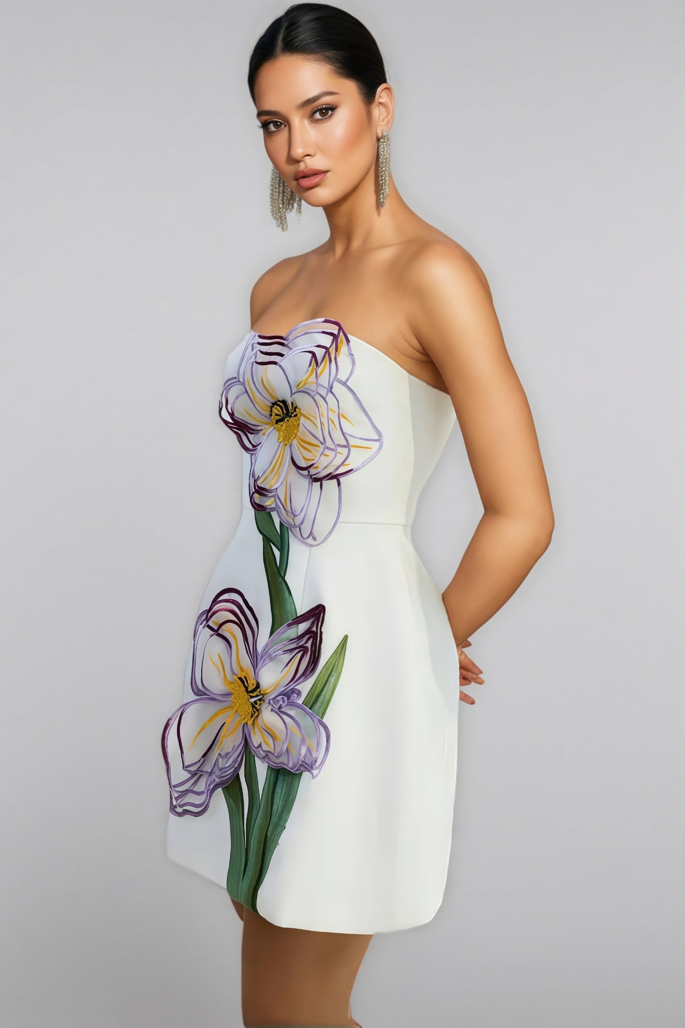 Elmin White Bustier Mini Dress