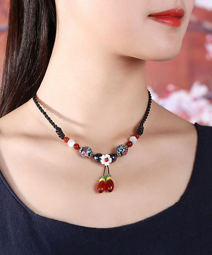 Handmade Patchwork Jade Pendant Necklace