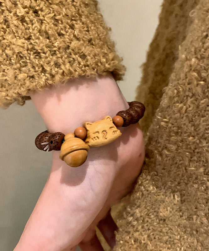 Brown Sandalwood Bodhi Charm Bracelet