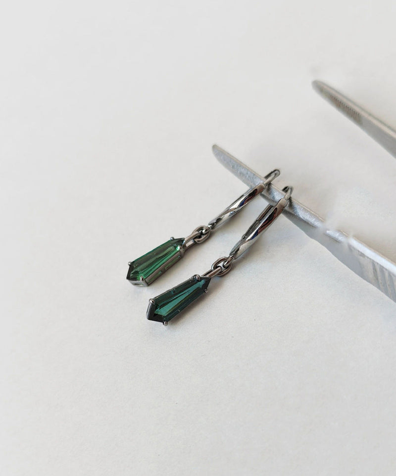 Boutique Silk Sterling Silver Gem Stone Drop Earrings