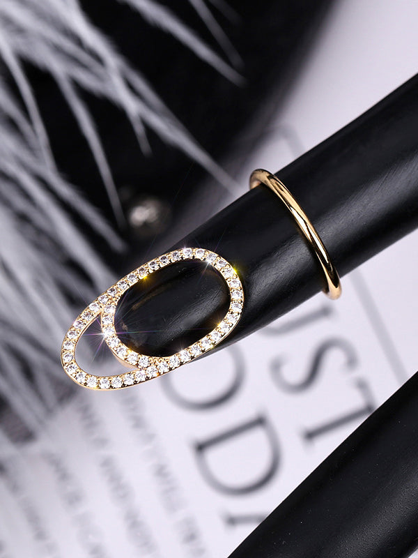 Geometric Color Nail Ring