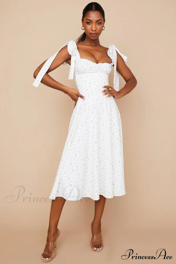 Fleur De Paris Charming Split Midi Dress
