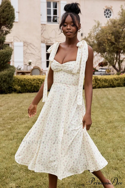 Fleur De Paris Charming Split Midi Dress