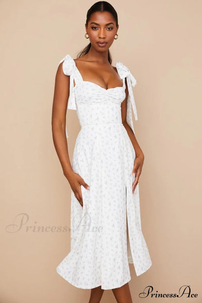 Fleur De Paris Charming Split Midi Dress